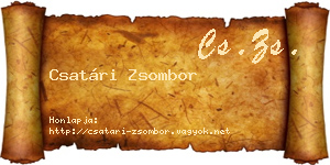 Csatári Zsombor névjegykártya