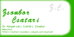 zsombor csatari business card
